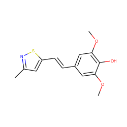 COc1cc(/C=C/c2cc(C)ns2)cc(OC)c1O ZINC000013820025