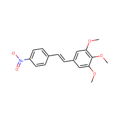 COc1cc(/C=C/c2ccc([N+](=O)[O-])cc2)cc(OC)c1OC ZINC000026576508