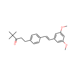 COc1cc(/C=C/c2ccc(CCC(=O)C(C)(C)C)cc2)cc(OC)c1 ZINC000299833599
