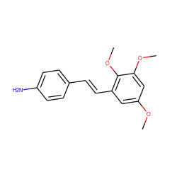 COc1cc(/C=C/c2ccc(N)cc2)c(OC)c(OC)c1 ZINC000053294365