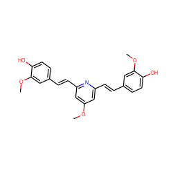 COc1cc(/C=C/c2ccc(O)c(OC)c2)nc(/C=C/c2ccc(O)c(OC)c2)c1 ZINC000028949006