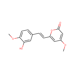 COc1cc(/C=C/c2ccc(OC)c(O)c2)oc(=O)c1 ZINC000038236131