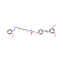 COc1cc(/C=C/c2ccc(OCC(=O)NCCCCCCN(C)Cc3ccccc3OC)cc2)cc(OC)c1 ZINC000653723552