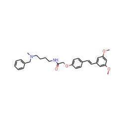 COc1cc(/C=C/c2ccc(OCC(=O)NCCCCN(C)Cc3ccccc3)cc2)cc(OC)c1 ZINC000653737742