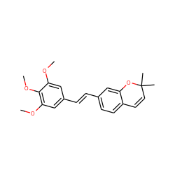 COc1cc(/C=C/c2ccc3c(c2)OC(C)(C)C=C3)cc(OC)c1OC ZINC000013340544