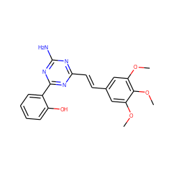 COc1cc(/C=C/c2nc(N)nc(-c3ccccc3O)n2)cc(OC)c1OC ZINC000100633246