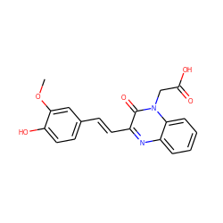 COc1cc(/C=C/c2nc3ccccc3n(CC(=O)O)c2=O)ccc1O ZINC000299855679