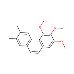 COc1cc(/C=C\c2ccc(C)c(C)c2)cc(OC)c1OC ZINC000013607895