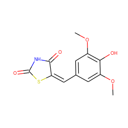 COc1cc(/C=C2/SC(=O)NC2=O)cc(OC)c1O ZINC000000974070