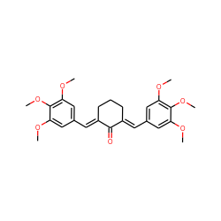 COc1cc(/C=C2\CCC/C(=C\c3cc(OC)c(OC)c(OC)c3)C2=O)cc(OC)c1OC ZINC000008826767