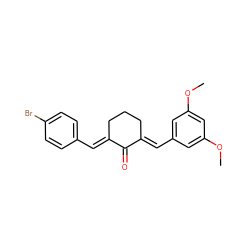 COc1cc(/C=C2\CCC/C(=C\c3ccc(Br)cc3)C2=O)cc(OC)c1 ZINC000095597192