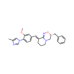 COc1cc(/C=C2\CCCN3C[C@@H](Cc4ccccc4)ON=C23)ccc1-n1cnc(C)c1 ZINC000095577635