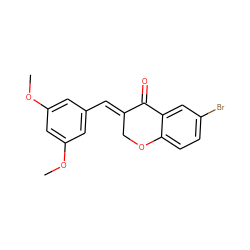COc1cc(/C=C2\COc3ccc(Br)cc3C2=O)cc(OC)c1 ZINC000023609288