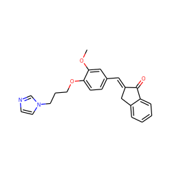 COc1cc(/C=C2\Cc3ccccc3C2=O)ccc1OCCCn1ccnc1 ZINC000034950061