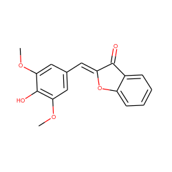 COc1cc(/C=C2\Oc3ccccc3C2=O)cc(OC)c1O ZINC000742435711