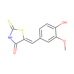 COc1cc(/C=C2\SC(=S)NC2=O)ccc1O ZINC000016991207