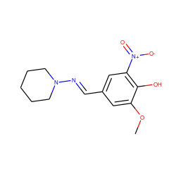 COc1cc(/C=N/N2CCCCC2)cc([N+](=O)[O-])c1O ZINC000034800082