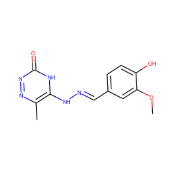 COc1cc(/C=N/Nc2[nH]c(=O)nnc2C)ccc1O ZINC000011363352