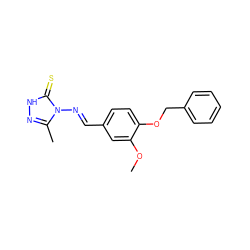 COc1cc(/C=N/n2c(C)n[nH]c2=S)ccc1OCc1ccccc1 ZINC000005648649