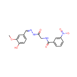 COc1cc(/C=N\NC(=O)CNC(=O)c2cccc([N+](=O)[O-])c2)ccc1O ZINC000036022847