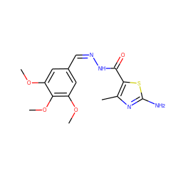 COc1cc(/C=N\NC(=O)c2sc(N)nc2C)cc(OC)c1OC ZINC000031854407