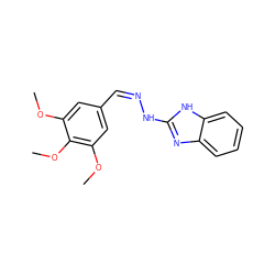 COc1cc(/C=N\Nc2nc3ccccc3[nH]2)cc(OC)c1OC ZINC000031939347