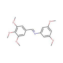 COc1cc(/N=C/c2cc(OC)c(OC)c(OC)c2)cc(OC)c1 ZINC001772628969