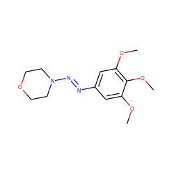 COc1cc(/N=N/N2CCOCC2)cc(OC)c1OC ZINC000208935893