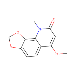 COc1cc(=O)n(C)c2c3c(ccc12)OCO3 ZINC000000900156