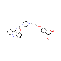 COc1cc(=O)oc2cc(OCCCCN3CCN(CC(=O)Nc4c5c(nc6ccccc46)CCCC5)CC3)ccc12 ZINC000096271826