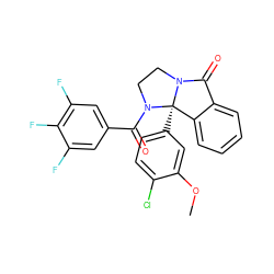 COc1cc([C@@]23c4ccccc4C(=O)N2CCN3C(=O)c2cc(F)c(F)c(F)c2)ccc1Cl ZINC000299826390