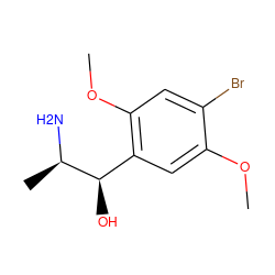 COc1cc([C@@H](O)[C@@H](C)N)c(OC)cc1Br ZINC000003986726