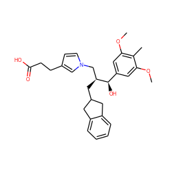 COc1cc([C@@H](O)[C@@H](CC2Cc3ccccc3C2)Cn2ccc(CCC(=O)O)c2)cc(OC)c1C ZINC000059720102