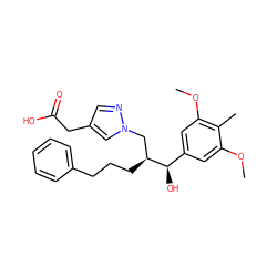 COc1cc([C@@H](O)[C@@H](CCCc2ccccc2)Cn2cc(CC(=O)O)cn2)cc(OC)c1C ZINC000059720064