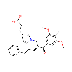 COc1cc([C@@H](O)[C@@H](CCCc2ccccc2)Cn2ccc(CCC(=O)O)c2)cc(OC)c1C ZINC000059721430