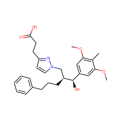 COc1cc([C@@H](O)[C@@H](CCCc2ccccc2)Cn2ccc(CCC(=O)O)n2)cc(OC)c1C ZINC000059720660