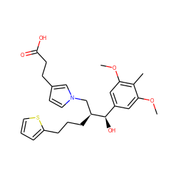 COc1cc([C@@H](O)[C@@H](CCCc2cccs2)Cn2ccc(CCC(=O)O)c2)cc(OC)c1C ZINC000059721217