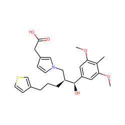 COc1cc([C@@H](O)[C@@H](CCCc2ccsc2)Cn2ccc(CC(=O)O)c2)cc(OC)c1C ZINC000059719863