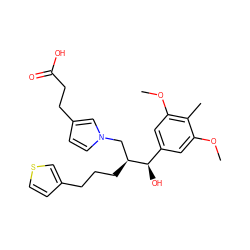 COc1cc([C@@H](O)[C@@H](CCCc2ccsc2)Cn2ccc(CCC(=O)O)c2)cc(OC)c1C ZINC000059720237