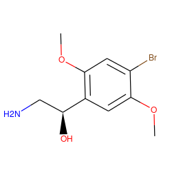 COc1cc([C@@H](O)CN)c(OC)cc1Br ZINC000013585270