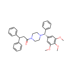 COc1cc([C@@H](c2ccccc2)N2CCN(C(=O)CC(c3ccccc3)c3ccccc3)CC2)cc(OC)c1OC ZINC000049746348