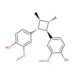 COc1cc([C@@H]2[C@@H](C)[C@H](C)[C@H]2c2ccc(O)c(OC)c2)ccc1O ZINC000028707414