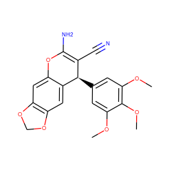 COc1cc([C@@H]2C(C#N)=C(N)Oc3cc4c(cc32)OCO4)cc(OC)c1OC ZINC000002502491