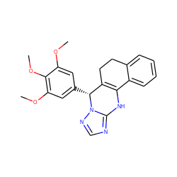 COc1cc([C@@H]2C3=C(Nc4ncnn42)c2ccccc2CC3)cc(OC)c1OC ZINC000013130916