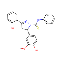 COc1cc([C@@H]2CC(c3ccccc3O)=NN2C(=S)Nc2ccccc2)ccc1O ZINC000029044747