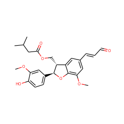 COc1cc([C@@H]2Oc3c(OC)cc(/C=C/C=O)cc3[C@H]2COC(=O)CC(C)C)ccc1O ZINC000096938621