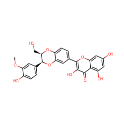 COc1cc([C@@H]2Oc3cc(-c4oc5cc(O)cc(O)c5c(=O)c4O)ccc3O[C@@H]2CO)ccc1O ZINC000001630827