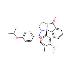 COc1cc([C@]23c4ccccc4C(=O)N2CCN3C(=O)c2ccc(OC(C)C)cc2)ccc1C ZINC000299826222