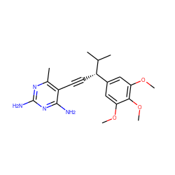 COc1cc([C@H](C#Cc2c(C)nc(N)nc2N)C(C)C)cc(OC)c1OC ZINC000045316419