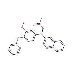 COc1cc([C@H](CC(C)=O)c2cnc3ccccc3c2)ccc1Oc1ccccn1 ZINC000040380044